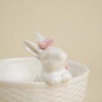 Конфетница SL Home «Лесные кролики», 13?10.3 см, фарфор, белая