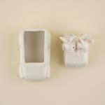 Конфетница SL Home «Пасхальные кролики», 17?10.5?17 см, доломит, белая