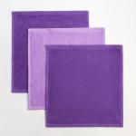 Набор махровых полотенец «Любимой мамочке» 30?30 см - 3 шт., 100% хлопок 340 г/м?