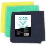 Салфетки для уборки VIAN, микрофибра 29*29, 3 шт.