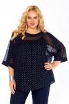 Блуза Элль стиль 2420 а темно-синий