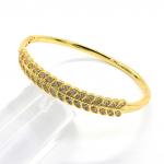 Браслет "Колосок" золотистый с фианитами