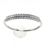 Браслет "Колосок" серебристый с фианитами