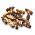 Бусина Дзи "Кинжал Пурба"из агата матового бочонок 13*40мм, 1 бусина