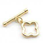 Замок тогл 20*22мм Клевер, золотистый