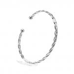 Браслет Кольцо витое цв.серебристый