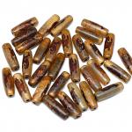 Бусина "Конь Тассо" из агата тибетского бочонок 10*30мм, цвет кофейный, 1 бусина