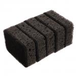 VETTA Набор губок для мытья посуды, 5 шт, 95x70x30мм, коралл черный со скругленными углами