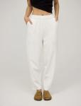 Белые зауженные брюки из хлопка