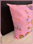 Детские наволочки Ивановская бязь Зайчики с корзинкой вид 1 розовый 2 шт.