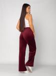 Брюки женские велюровые "ПАЛАЦЦО" БОРДО