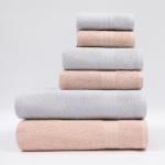 Полотенце махровое Вечер набор  2908 скай + бейлиз 6 шт, 30х60,50х80,70х130