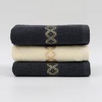 Полотенце махровое Блеск набор  3310 темно-серый+крем 3 шт, 30*60