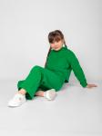 Костюм детский футер 2-х нитка с брюками "КАССИ" ЗЕЛЕНЬ