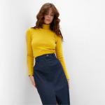 Водолазка женская MINAKU: Basic line, размер 50, цвет горчица