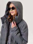 Парка с карманами демисезонная темно-серая женская