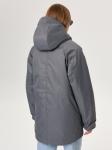 Парка с карманами демисезонная темно-серая женская