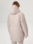 Парка с карманами демисезонная серо-бежевая женская
