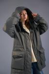 Парка с карманами демисезонная темно-серая