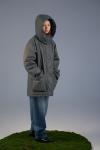 Парка с карманами демисезонная темно-серая