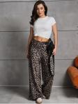 Брюки "Велюр" Леопард Бежевый Женский