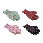 INBLOOM Перчатки садовые с нитриловым полуобливом, полиэстер, 9 размер, 23 см, 31 г, цветные