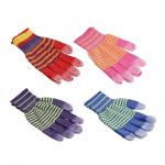 INBLOOM Перчатки садовые полиуретан.облив пальцев, ПВХ точки,р.8, 22см, полиэстер, 22г, разноцветные