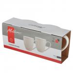 MILLIMI Набор кружек 2 шт, 380мл., белый рельеф, фарфор