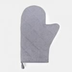 Варежка - прихватка «Доляна» В горошек, 20?28 см, габардин, ватин 250 г/м?