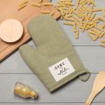 Варежка - прихватка Этель HOME, 26?16 см, 50% хлопок, 50% лен, зелёная