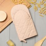 Варежка - прихватка «Этель» Kitchen, 15?28 см, саржа, 100% хлопок, бежевая