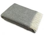 Плед Лаура с бахромой Влади, белый-серый, 9010534