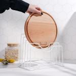 Держатель для крышек и разделочных досок Доляна, 26?16?22 см, белый