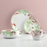 Посуда из керамики «Акварель» набор: 4 тарелки, 4 миски, 4 кружки, 4 блюдца