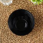 Салатник Avvir Carve, 430 мл, d=13 см, стеклокерамика, чёрный