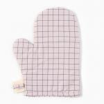 Варежка - прихватка «Этель. Клетка», 20?28 см, сатин 110 г/м?