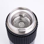 Термокружка TAKE IT EASY New design, 400 мл, сохраняет тепло 12 ч, термометр, сито, чёрная