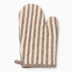 Варежка - прихватка «Доляна. Полоса», коричневая, 25?17 см