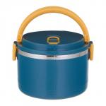 Ланч-бокс, 650 мл, сохраняет тепло 2 ч, нержавеющая сталь, бирюзовый