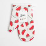 Варежка - прихватка Доляна «Арбузы», 24?15 см, белая