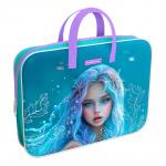 Папка текстильная на молнии ErichKrause с ручками Aquamarine, A4+