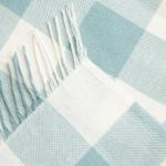 Плед Пикник 140?200 см, белый/мятный, хлопок 20%, пан 40%, полиэстер 40%