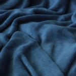 Плед «Этель», 150?200 см, корал-флис, тёмно-синий
