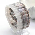 Браслет из Агата кружевного сегмент 40*9мм, 126г