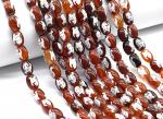 Бусина "Конь Тассо" из агата тибетского бочонок 10*14мм цвет коньячный, 33см, 25 бусин
