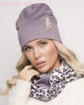 0144к СП Комплект женский флис (колпак+снуд) (56-58)