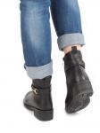 01-5575-1 BLACK Ботинки демисезонные женские (натуральная кожа, натуральная байка)