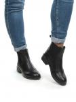 01-5572-1 BLACK Ботинки демисезонные женские (натуральная кожа, байка)