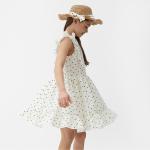 Платье для девочки MINAKU в горошек, белое, рост 134-140 см