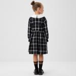 Платье детское KAFTAN «Клетка», чёрное, рост 146-152 см